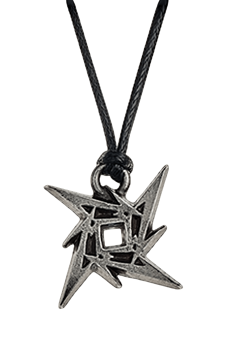 Metallica Pewter Ninja Star Pendant for Rock Fans