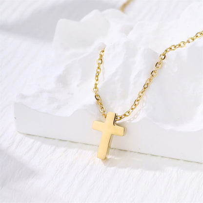 Minimalist Cross Stainless Steel Necklace