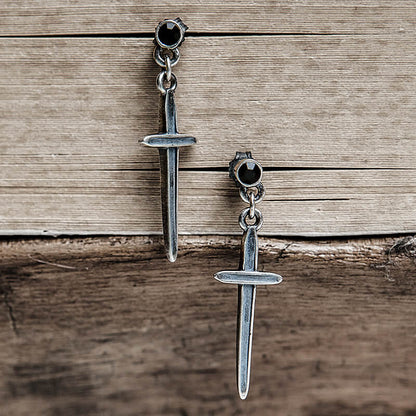 Minimalist Cross Sterling Silver Earrings