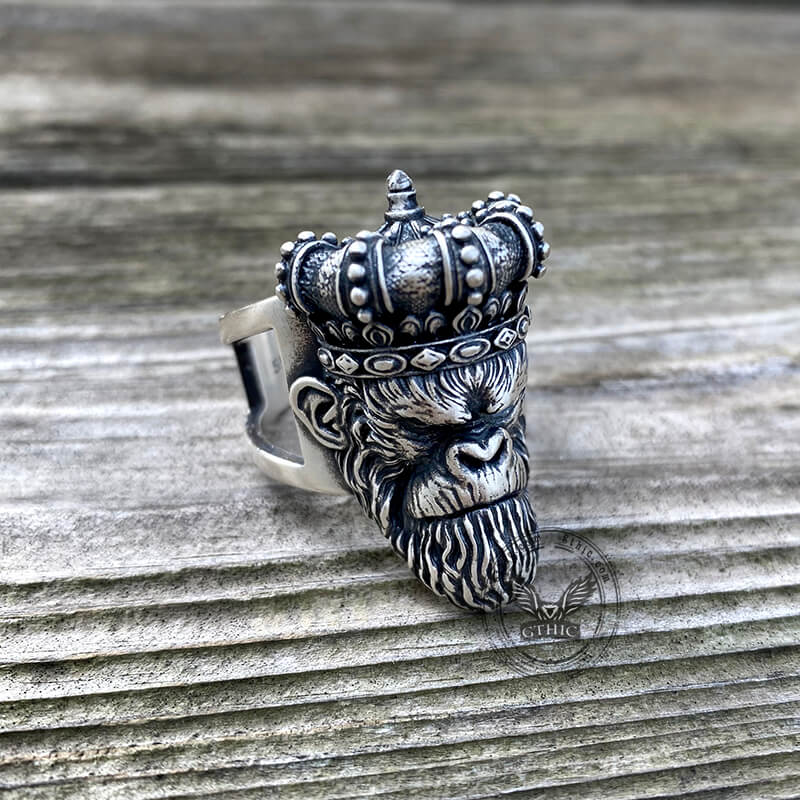 Monkey King Sterling Silver Ring