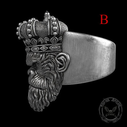 Monkey King Sterling Silver Ring