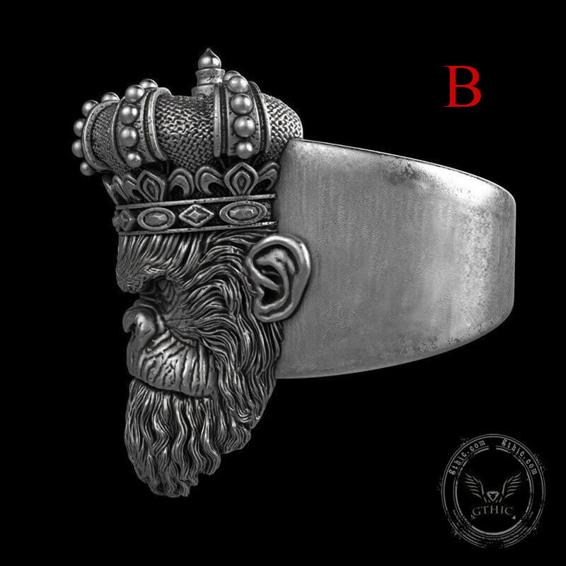 Monkey King Sterling Silver Ring
