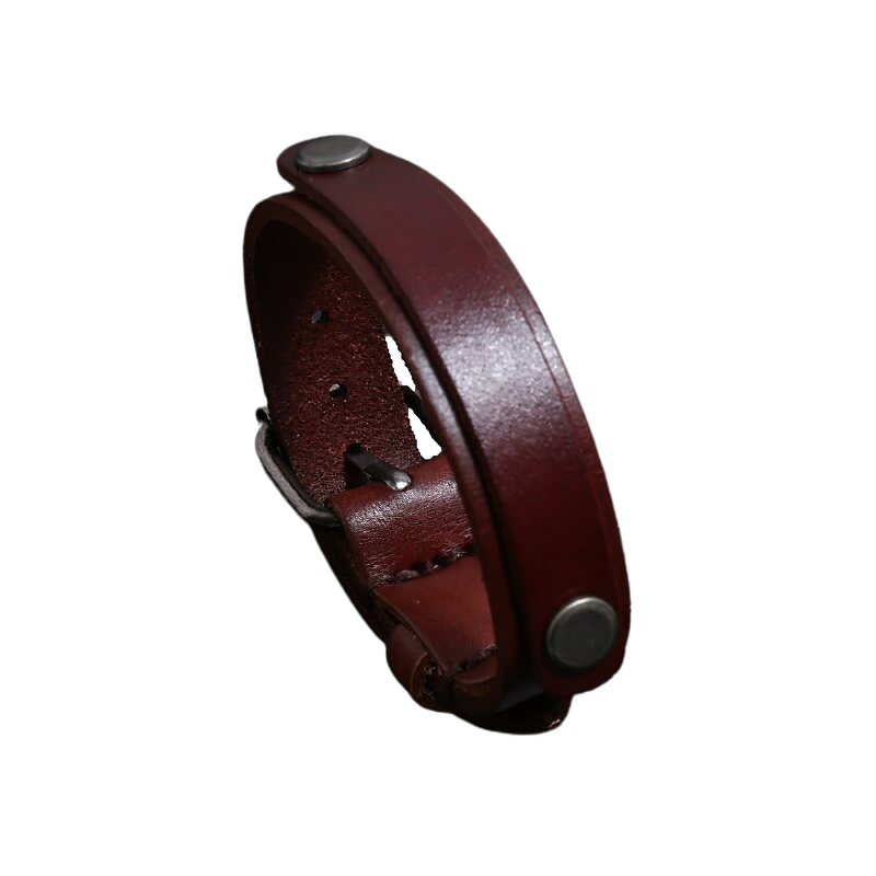 Multi-layer Wide Bracelet With Genuine Leather / Punk Style Jewelry for and