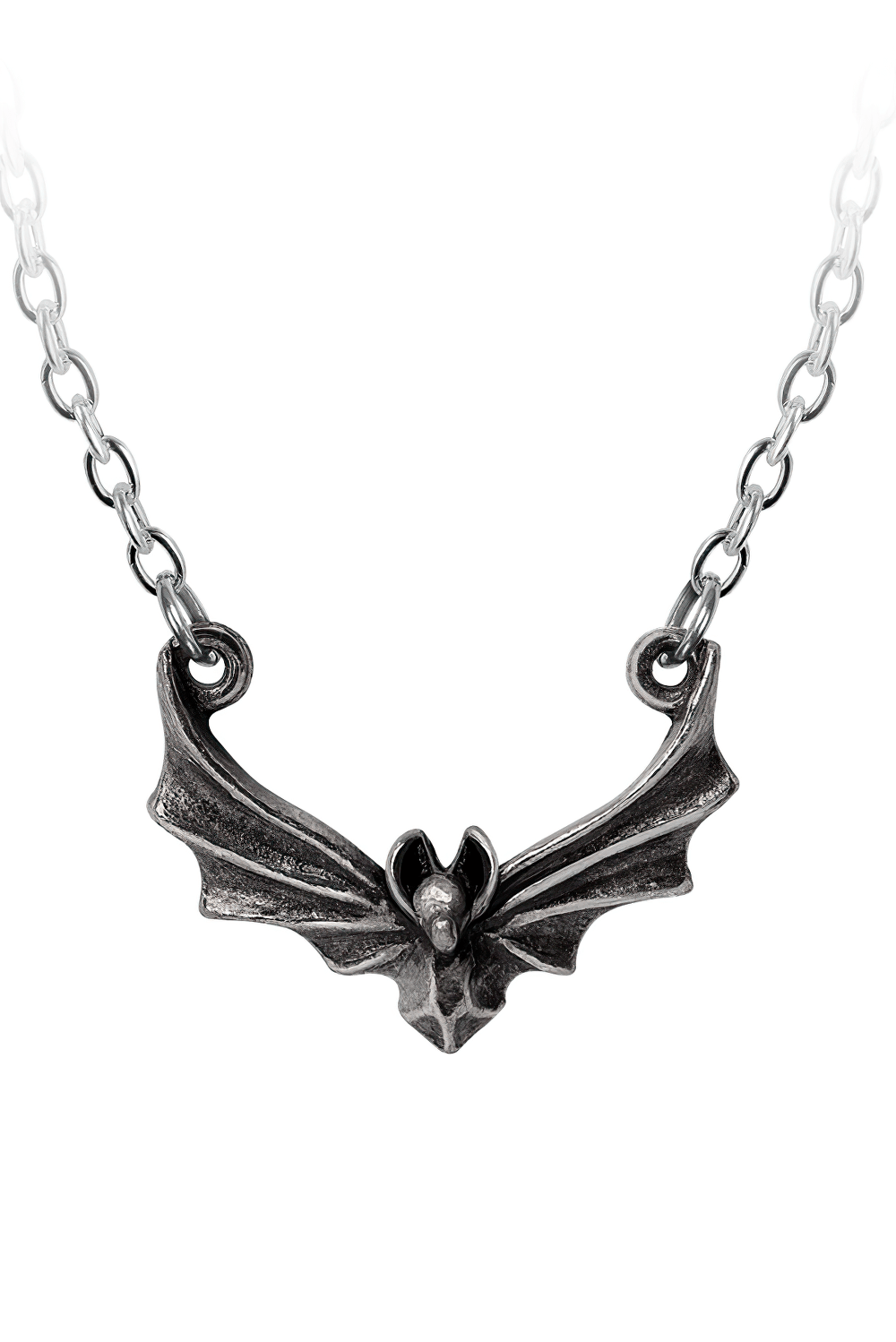 Night Bat Pendan With Antiqued Pewter Gothic Design