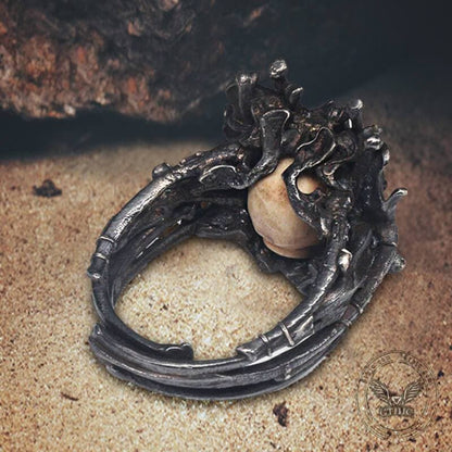 Night’s Watch Sterling Silver Skull Ring