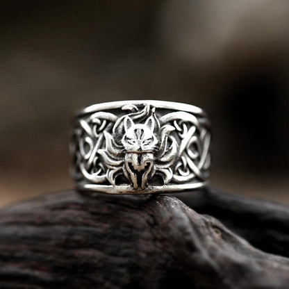 Nine-tailed Fox Celtic Knot Stainless Steel Ring