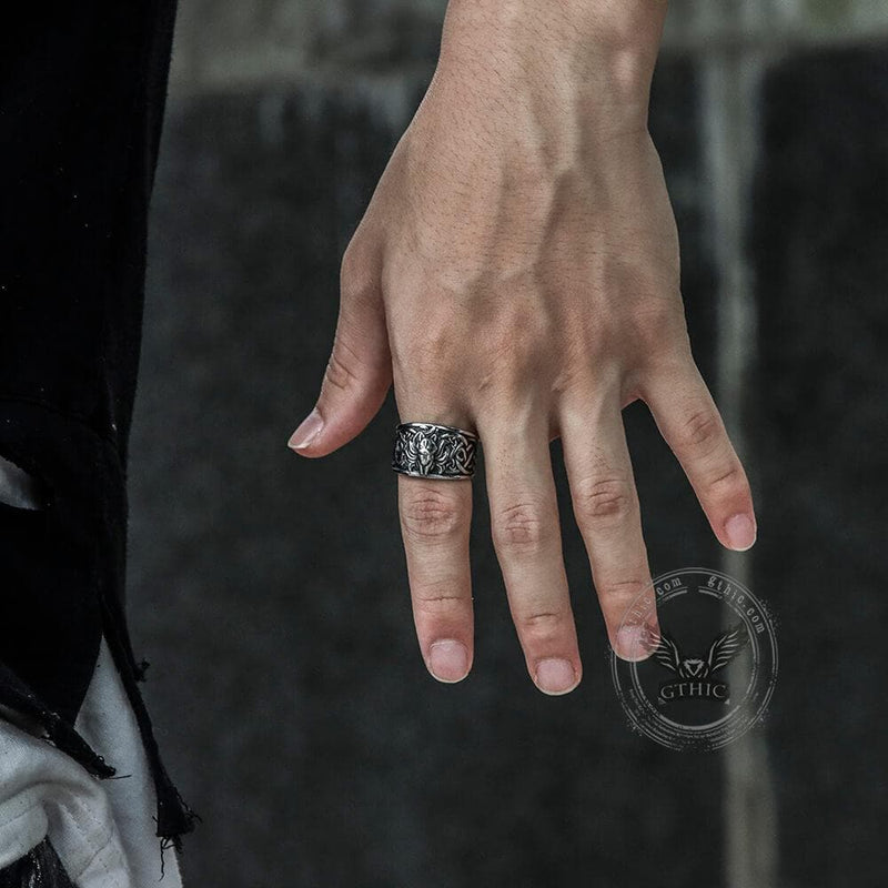 Nine-tailed Fox Celtic Knot Stainless Steel Ring