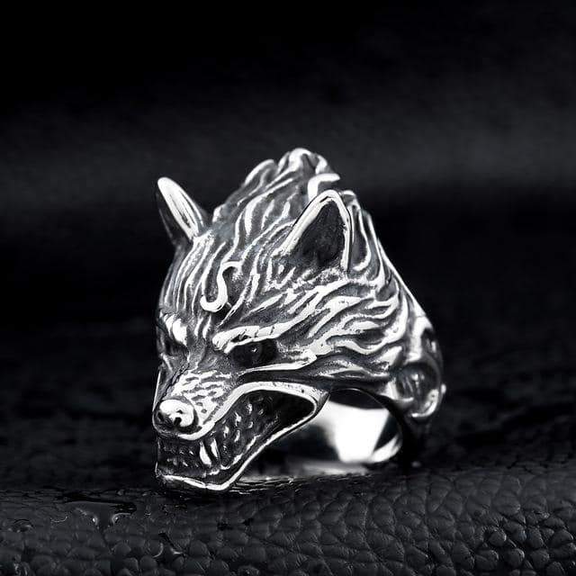 Nordic Wolf Viking Ring / Rock Style Jewelry for and