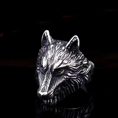 Nordic Wolf Viking Ring / Rock Style Jewelry for and