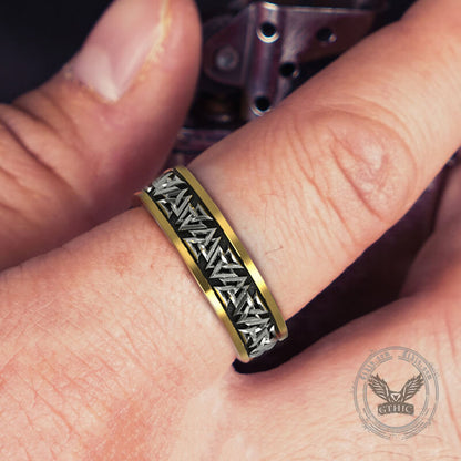 Nordic Valknut Sterling Silver Viking Ring