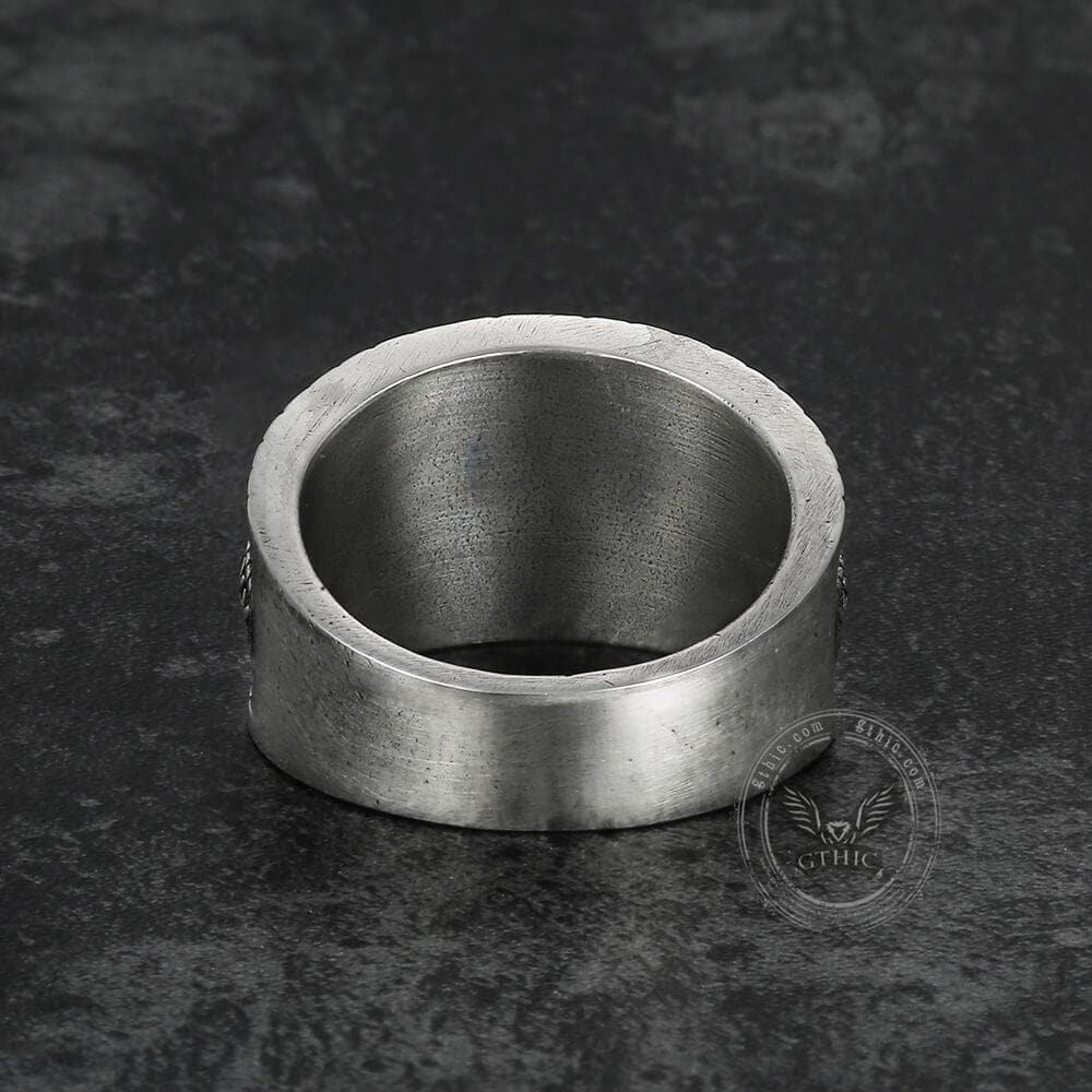 Norse Helm of Awe "aegishjalmr" Sterling Silver Viking Ring