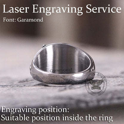 Norse Wolf Stainless Steel Animal Ring