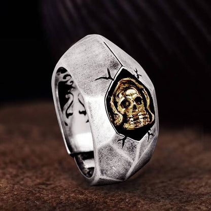 Not to Say Skull Sterling Silver Biker Ring