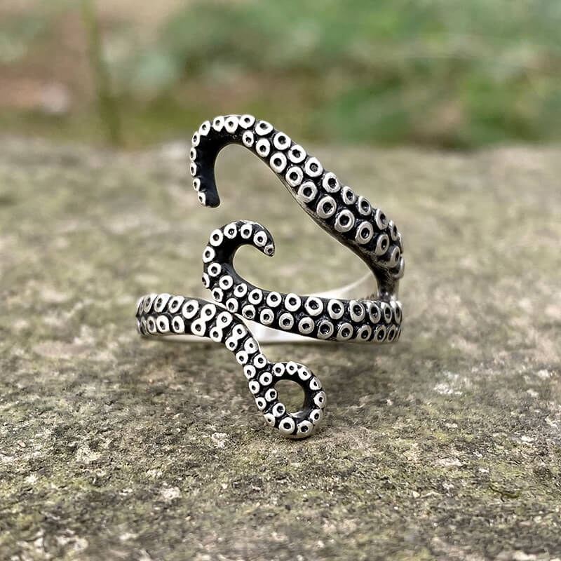 Octopus Arms Sterling Silver Ring