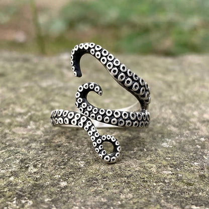 Octopus Arms Sterling Silver Ring
