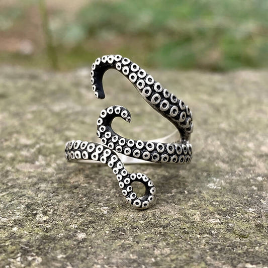 Octopus Arms Sterling Silver Ring
