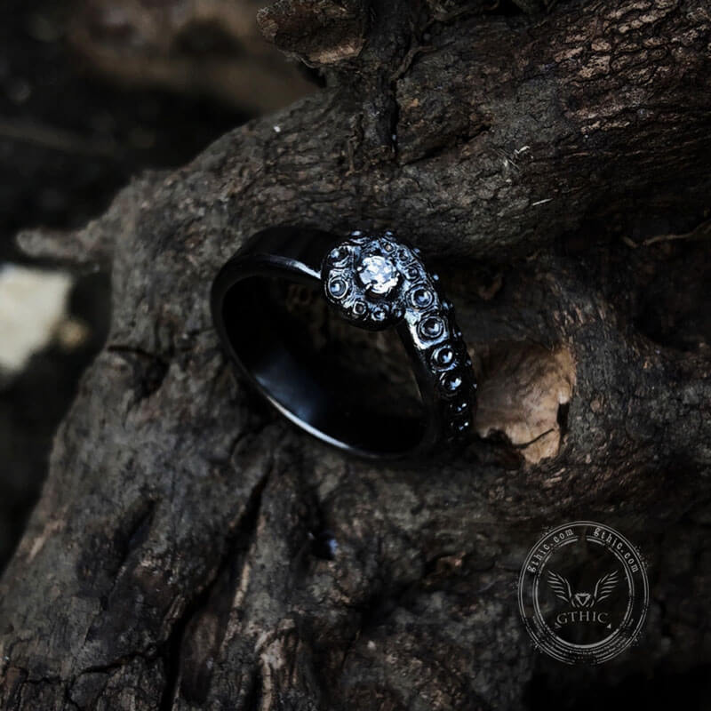 Octopus Tentacle Sterling Silver Gothic Ring
