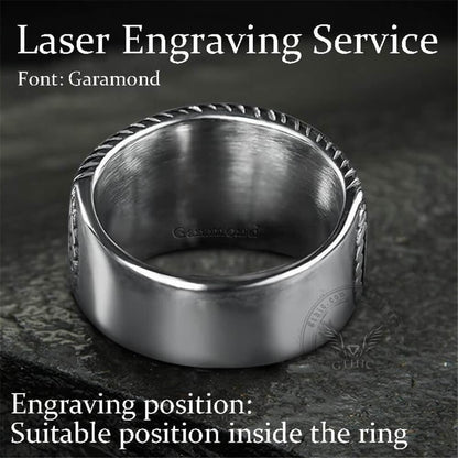 Odin Runes Valknut 316l Stainless Steel Viking Ring