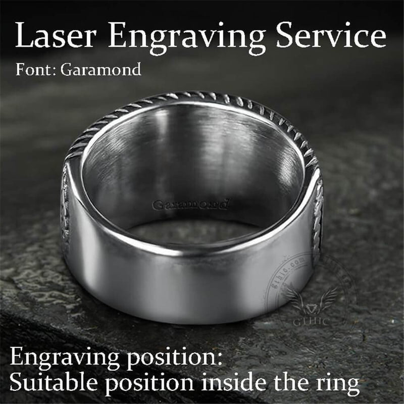 Odin Runes Valknut 316l Stainless Steel Viking Ring