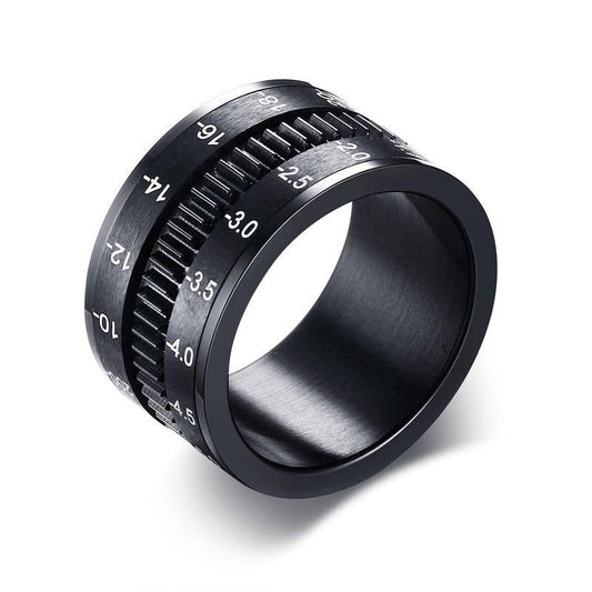 Stainless Steel Black Camera Lens Ring for & / Spinner Band Photographers Accessories