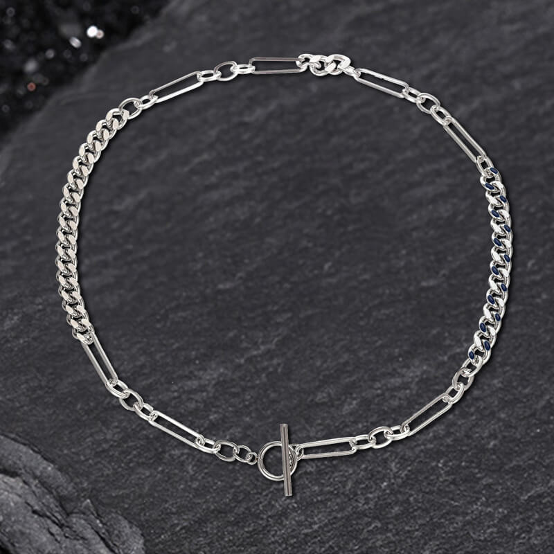 Ot Buckle Cuban Chain Stainless Steel Necklace