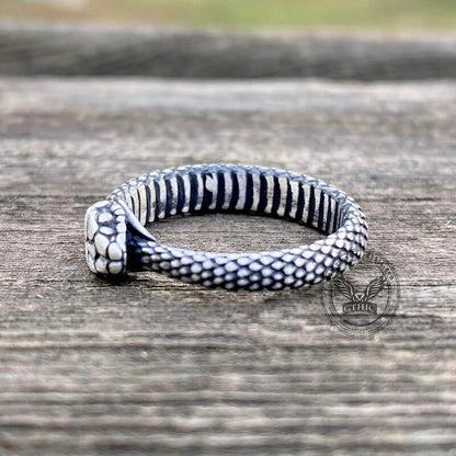 Ouroboros Snake Sterling Silver Ring