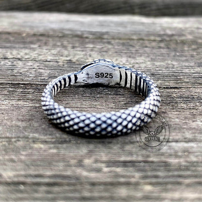 Ouroboros Snake Sterling Silver Ring