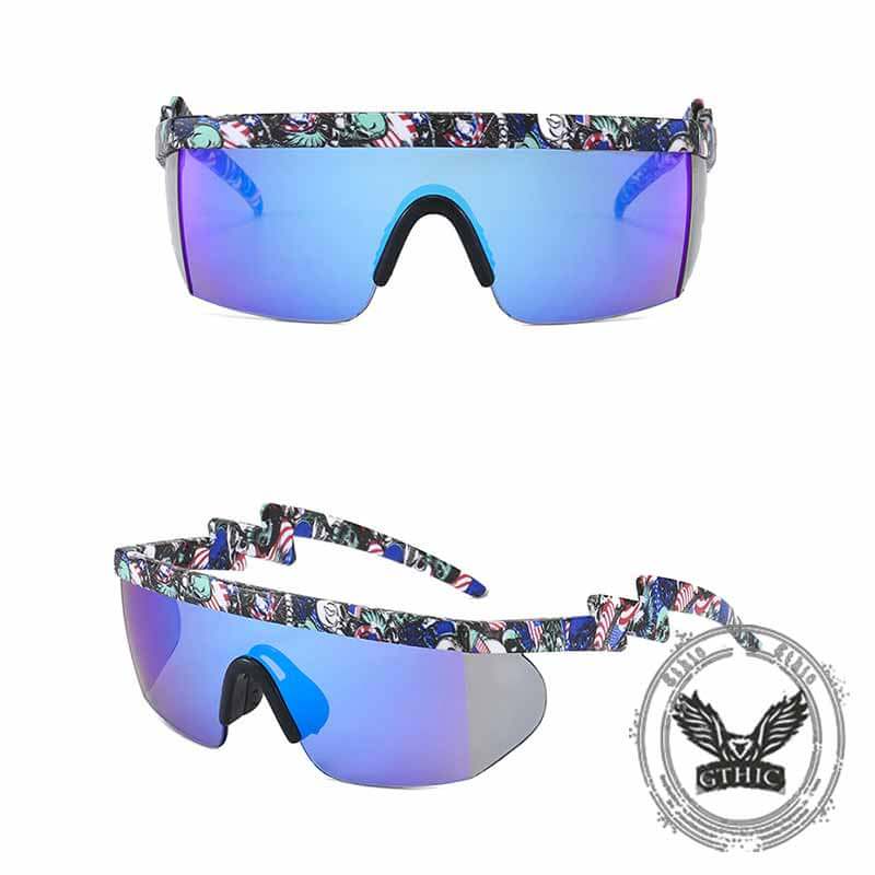 Outdoor Lightning Temple Irregular Cycling Sunglasses
