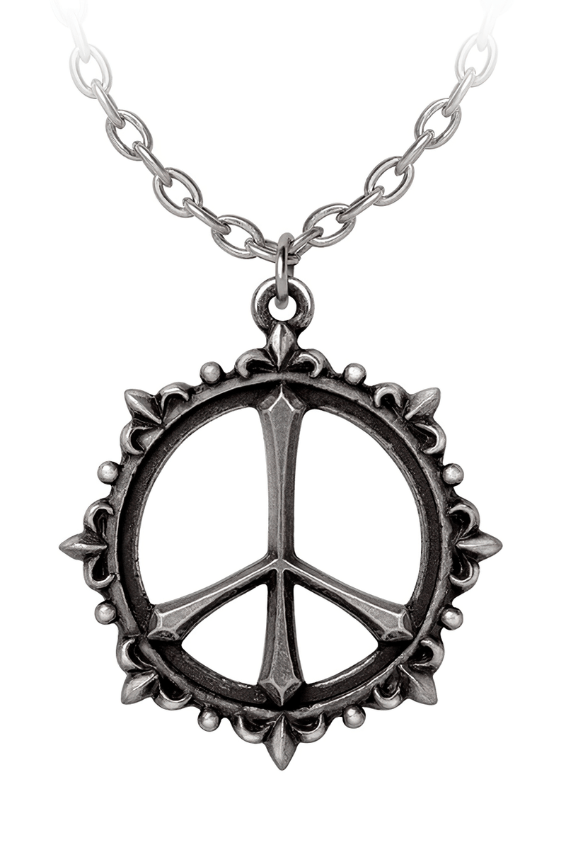 Pax Pendant With Gothic Peace Sign and Runic Detail