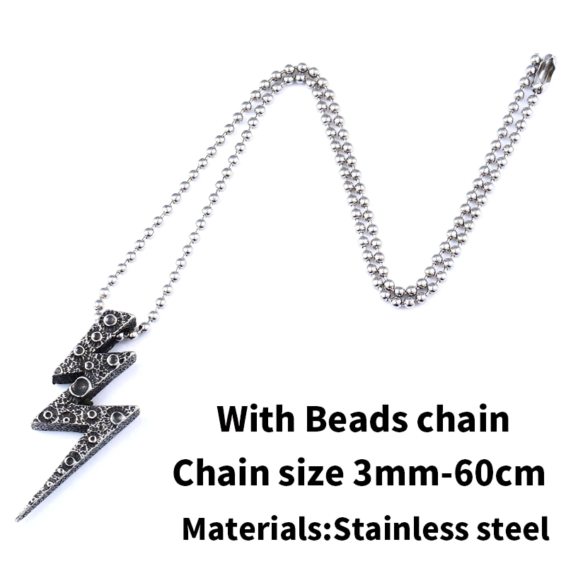 Pendant of Lightning Design / Stylish Necklace / Stainless Steel Funning Jewelry
