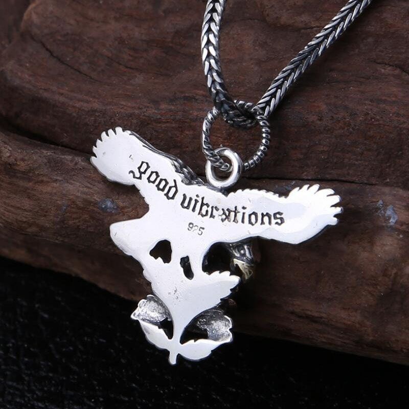 Pendant Rose and Eagle of 925 Sterling Silver / Jewelry