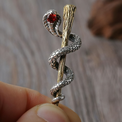 Pendant With Cobra of Real S925 Sterling Silver / Alternative Jewerly