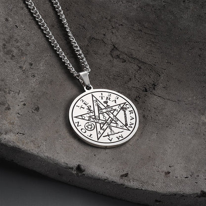 Pentagram Seal of Solomon Stainless Steel Necklace