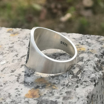 Pentagram Seal of Solomon Sterling Silver Ring