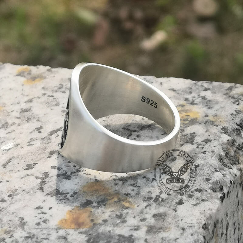 Pentagram Seal of Solomon Sterling Silver Ring