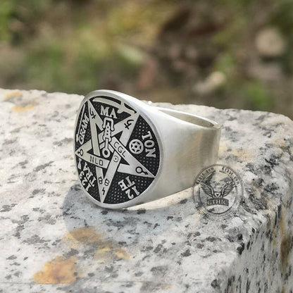 Pentagram Seal of Solomon Sterling Silver Ring