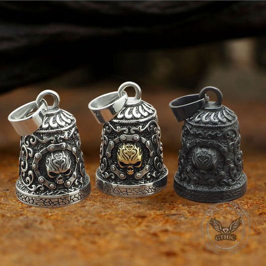 Personalized Skull Stainless Steel Lucky Bell Pendant