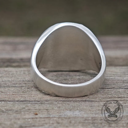 Phoenix Flame Pattern Sterling Silver Ring