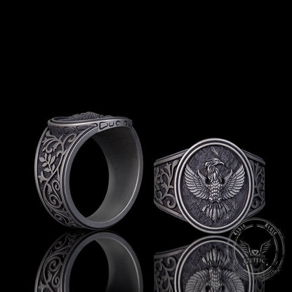 Phoenix Vine Pattern Sterling Silver Ring