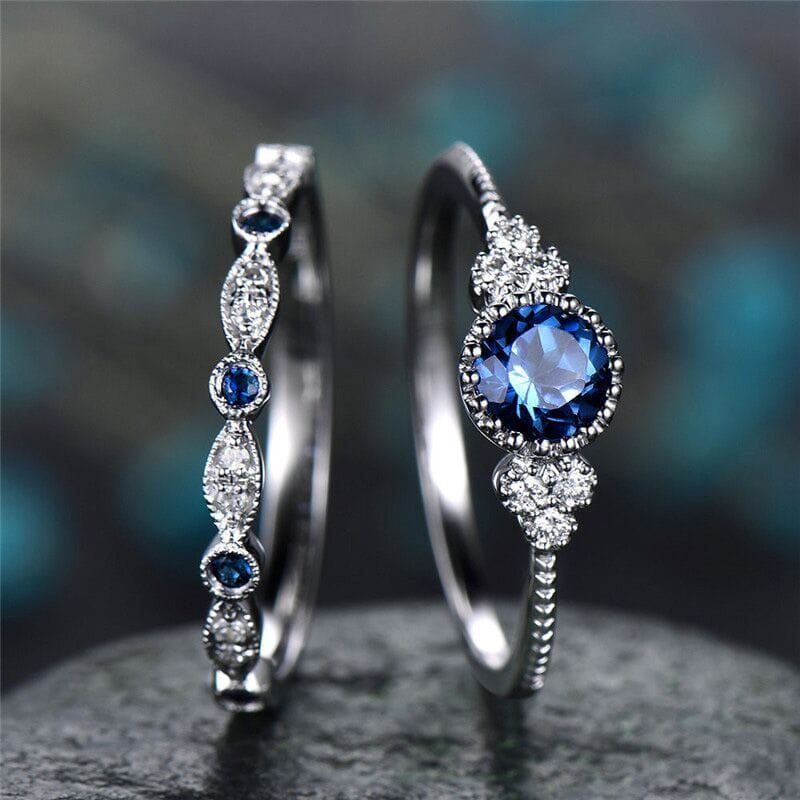 Celestial Elegance Crystal Ring Set