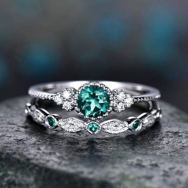 Celestial Elegance Crystal Ring Set