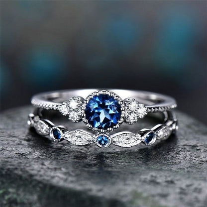 Celestial Elegance Crystal Ring Set