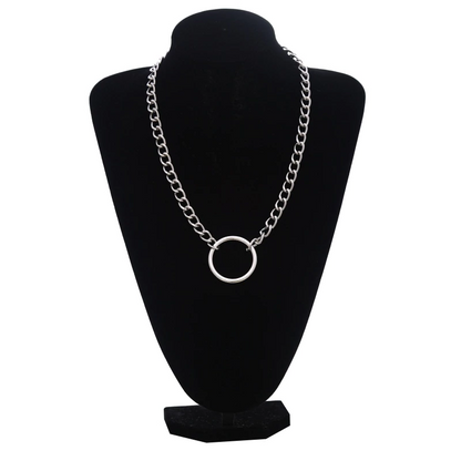 Punk Chain With Lock Necklace for and / Aesthetic Necklace With Padlock Pendant