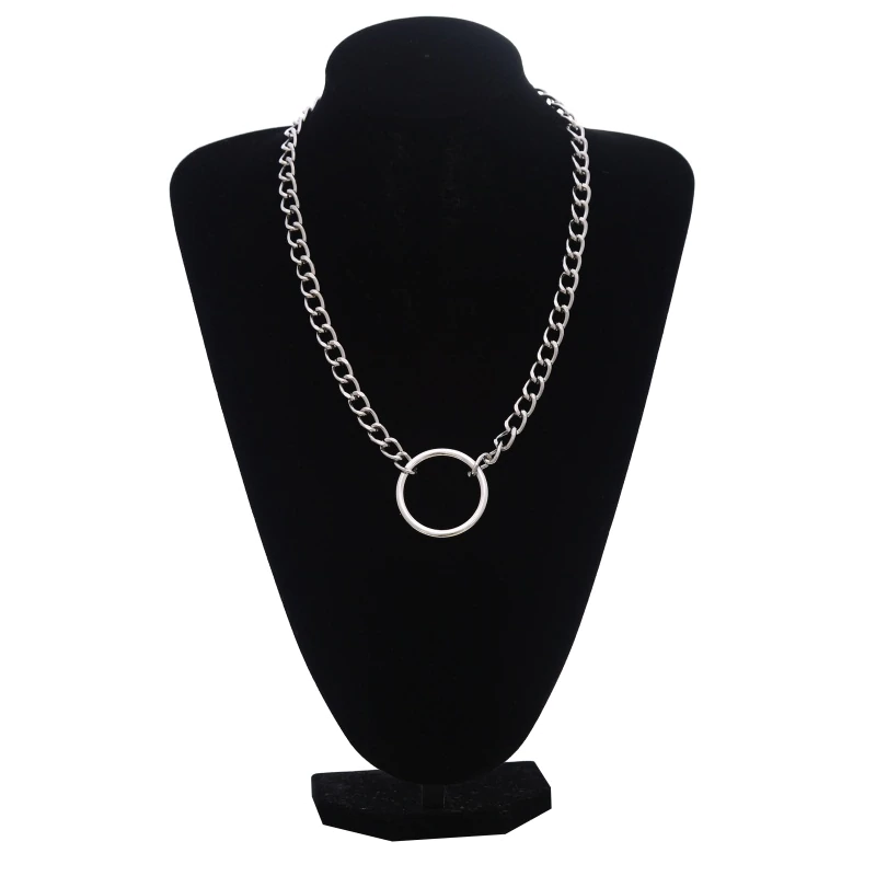 Punk Chain With Lock Necklace for and / Aesthetic Necklace With Padlock Pendant