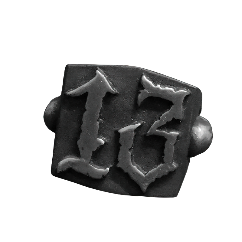 Punk Rock Ring for and / Retro Gothic Ring With Number 13