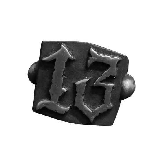 Punk Rock Ring for and / Retro Gothic Ring With Number 13