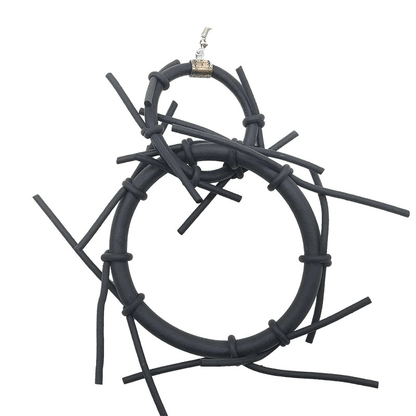 Punk Style Big Earrings / Handmade Accessories / Gothic Black Rubber Earrings