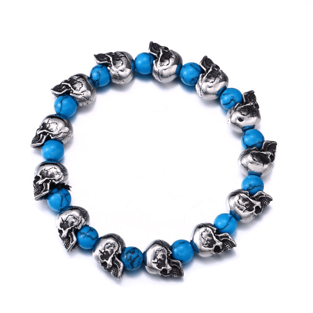 Punk Style Skull Head Beads Elastic Wristband / Jewelry Accessories