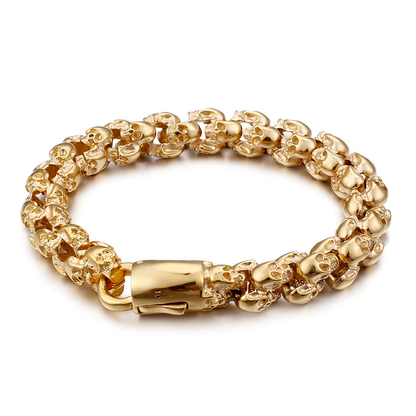 Punk Syle Skull Bracelet / Stainless Steel Jewelry / Cool Man's Bracelet