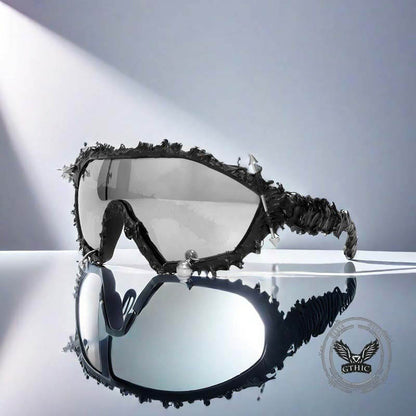 Punk Arrow Decorated Drip Glue Pc Sunglasses